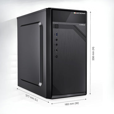 MICSONIC Atlantic 2.0 Desktop Computer, Core i3 4th Gen, 8GB DDR3 RAM, 256GB SSD, Windows 10