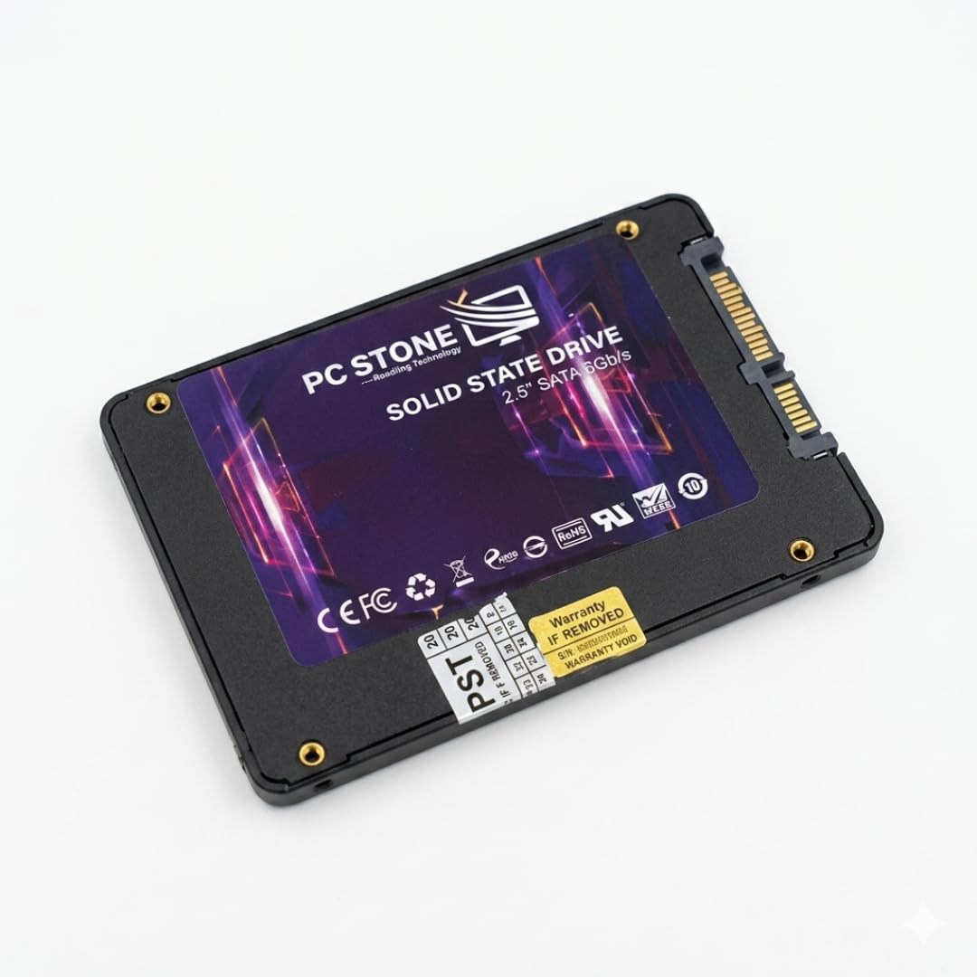 PC STONE 512GB SATA III 2.5 Inch Internal SSD | 6Gb/s | For Laptop & Desktop