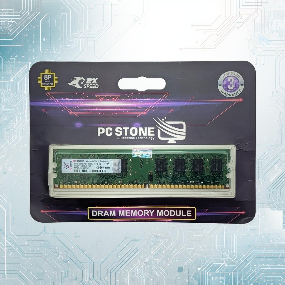 PC STONE 8GB DDR4 Desktop RAM 2400MHz DIMM Memory Module CL5 for Intel & AMD Desktop PCs