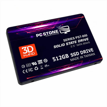 PC STONE 512GB SATA III 2.5 Inch Internal SSD | 6Gb/s | For Laptop & Desktop