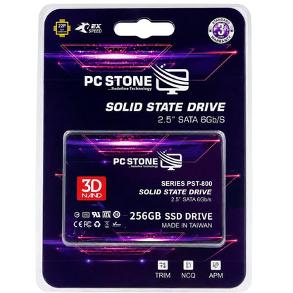 PC STONE 256GB SATA III 2.5 Inch Internal SSD | 6Gb/s | For Laptop & Desktop