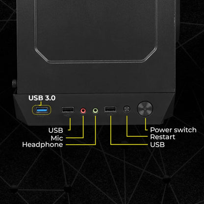 MICSONIC Quantum Series Desktop Computer, Core i7 4th Gen, 16GB DDR3 RAM, 128GB SSD, Windows 10