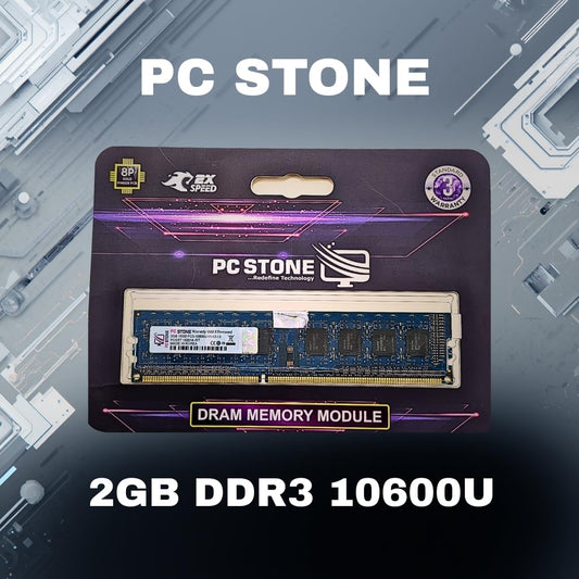 PC STONE 2GB DDR3 Desktop RAM 1333MHz PC3-10600U DIMM Memory Module for Intel & AMD Desktop PCs