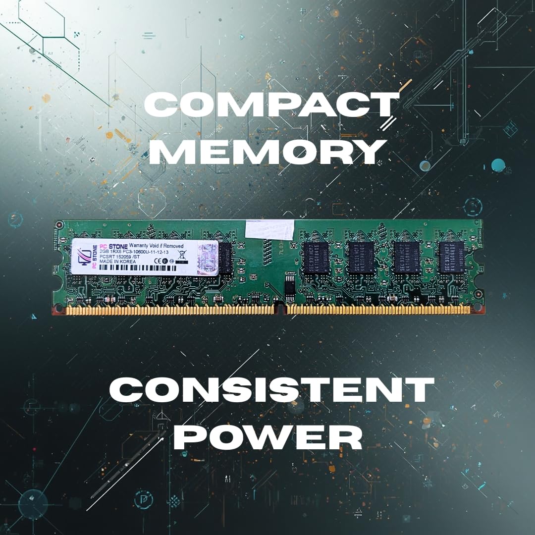 PC STONE 2GB DDR3 Desktop RAM 1333MHz PC3-10600U DIMM Memory Module for Intel & AMD Desktop PCs