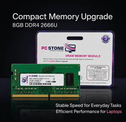 PC STONE 8GB DDR4 Laptop RAM 2666MHz SO-DIMM Memory Module